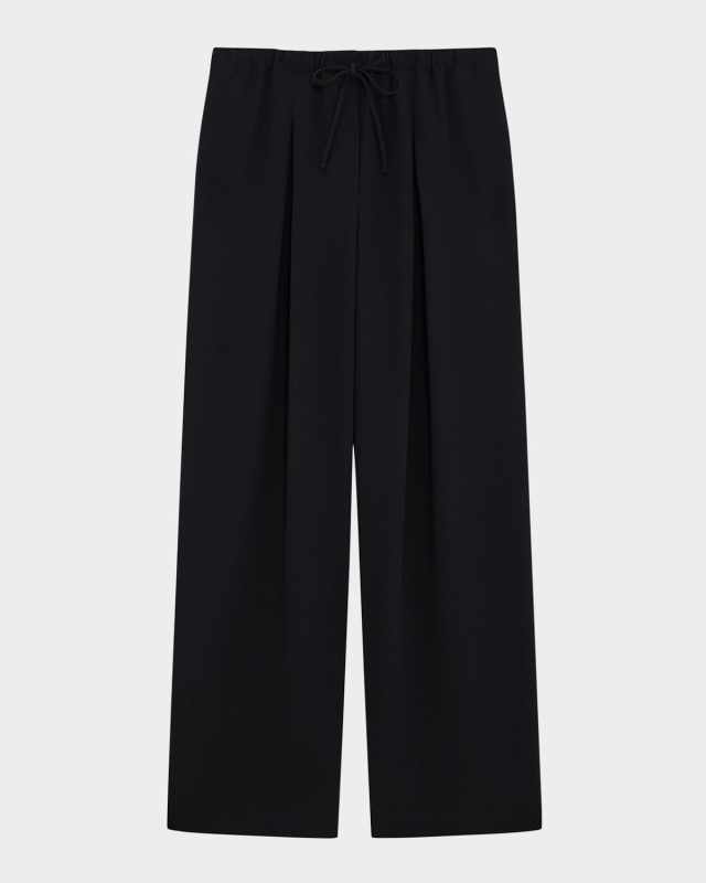 Pleated Casual Drawstring Pants